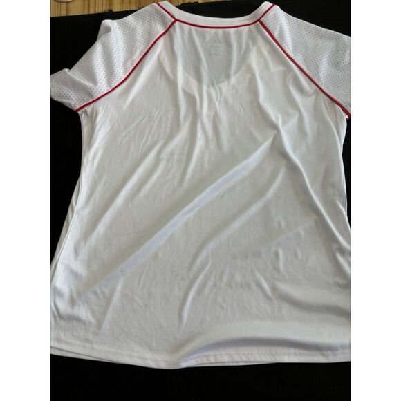 Philadelphia Phillies Majestic Women's Shirt M  V-Neck Baseball White New MLB - Picture 5 of 7